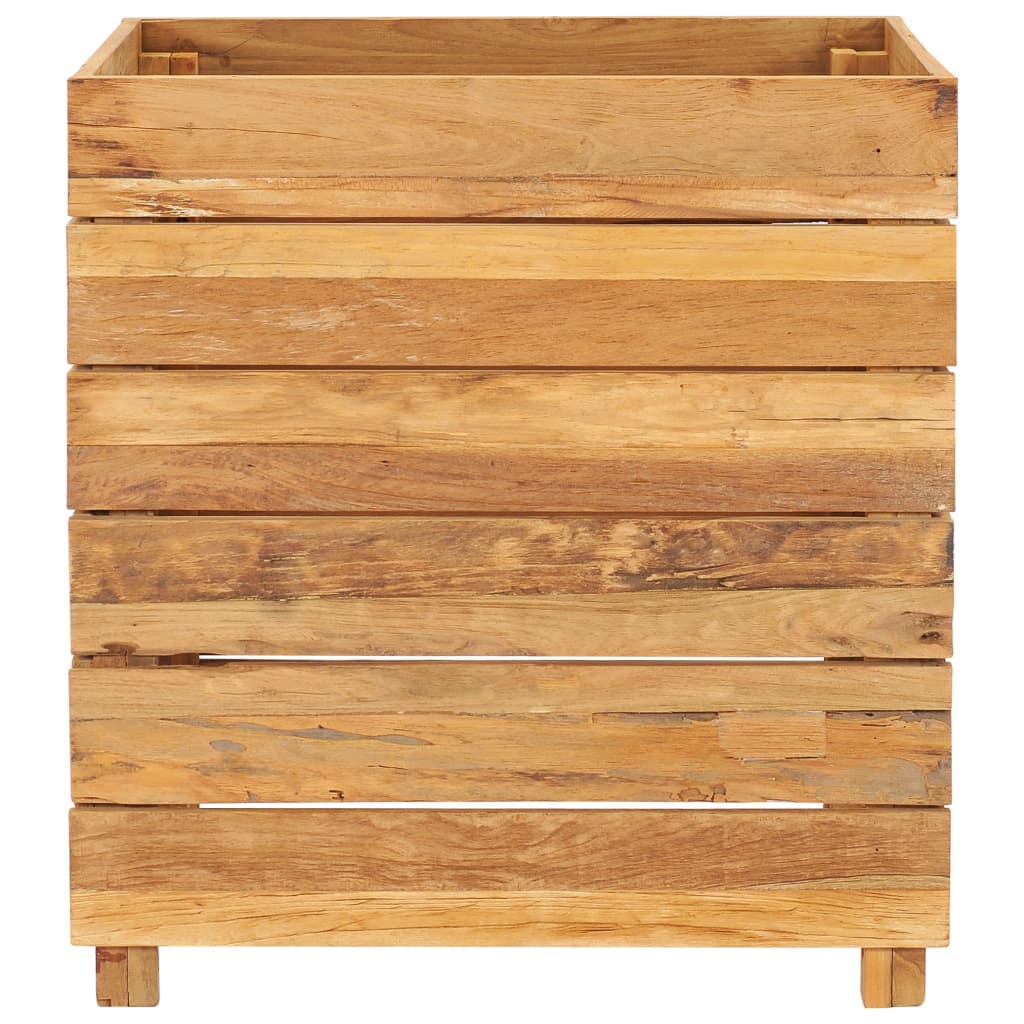Vidaxl plantenbak verhoogd 50x40x55 cm gerecycled teakhout en staal