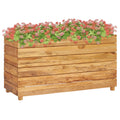 Vidaxl plantenbak verhoogd 100x40x38 cm gerecycled teakhout en staal