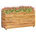 Vidaxl plantenbak verhoogd 100x40x38 cm gerecycled teakhout en staal