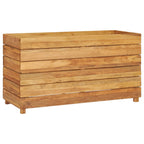 Vidaxl plantenbak verhoogd 100x40x38 cm gerecycled teakhout en staal