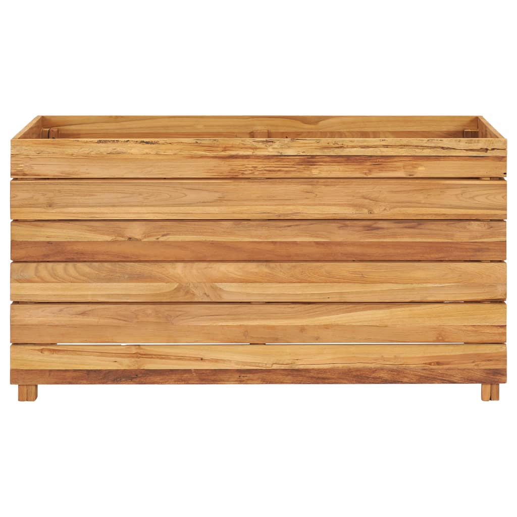 Vidaxl plantenbak verhoogd 100x40x38 cm gerecycled teakhout en staal