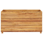 Vidaxl plantenbak verhoogd 100x40x38 cm gerecycled teakhout en staal
