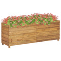 Vidaxl plantenbak verhoogd 150x40x55 cm gerecycled teakhout en staal