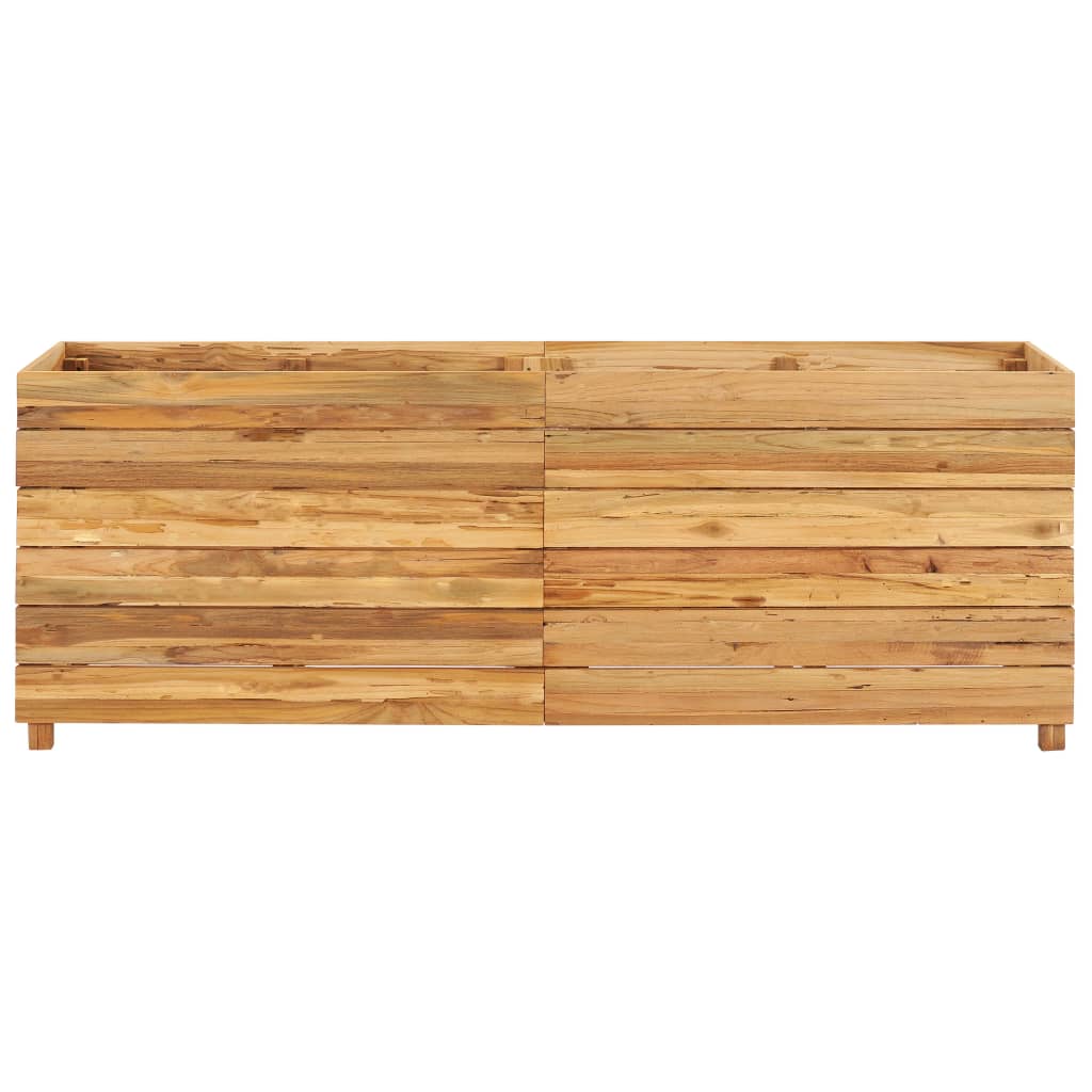 Vidaxl plantenbak verhoogd 150x40x55 cm gerecycled teakhout en staal