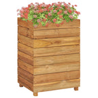 Vidaxl plantenbak verhoogd 50x40x72 cm gerecycled teakhout en staal
