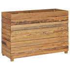 Vidaxl plantenbak verhoogd 100x40x72 cm gerecycled teakhout en staal
