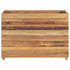 Vidaxl plantenbak verhoogd 100x40x72 cm gerecycled teakhout en staal