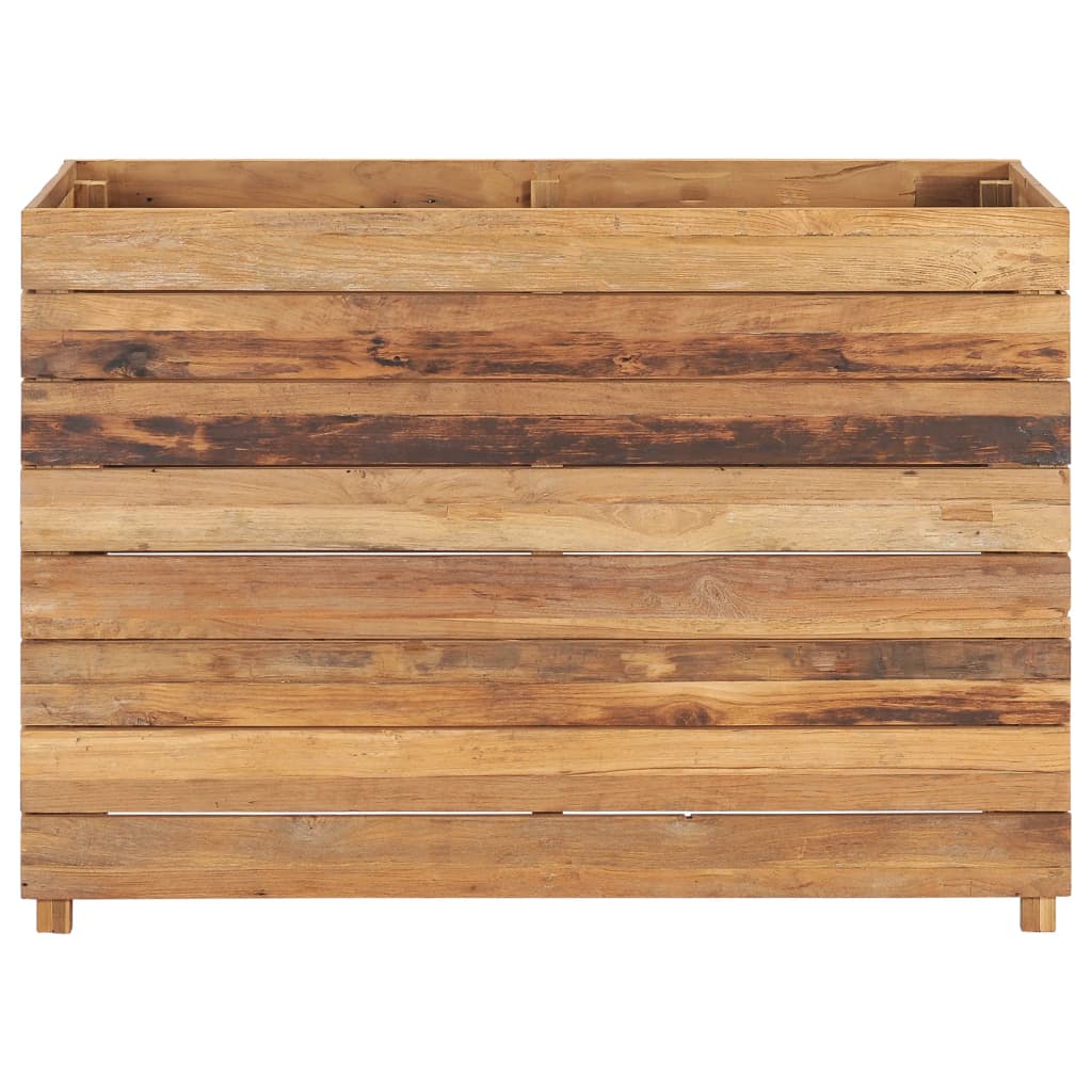 Vidaxl plantenbak verhoogd 100x40x72 cm gerecycled teakhout en staal