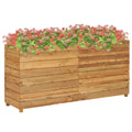 VidaXL Plantenbak verhoogd 150x40x72 cm gerecycled teakhout en staal