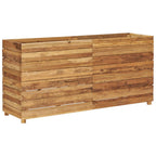 VidaXL Plantenbak verhoogd 150x40x72 cm gerecycled teakhout en staal