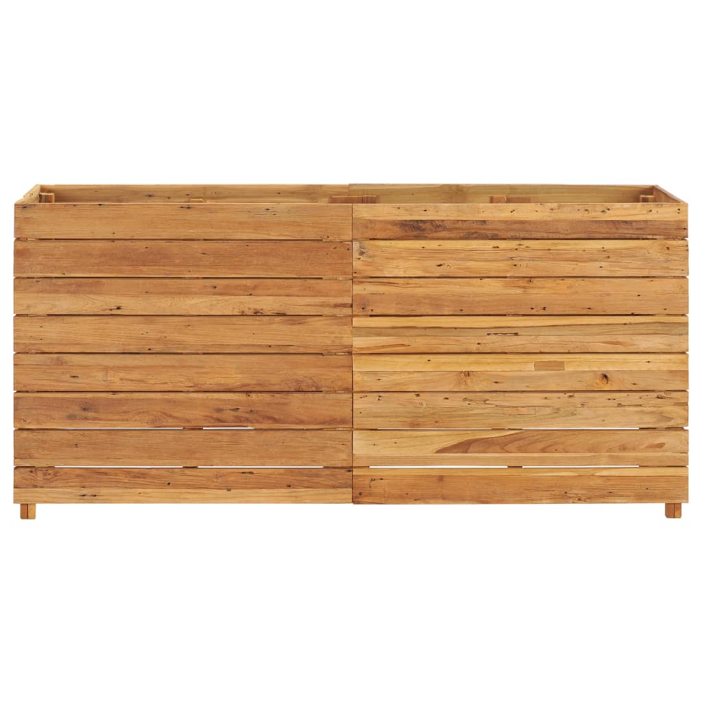 VidaXL Plantenbak verhoogd 150x40x72 cm gerecycled teakhout en staal