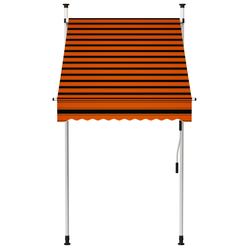 Vidaxl luifel handmatig uittrekbaar 100 cm oranje en bruin