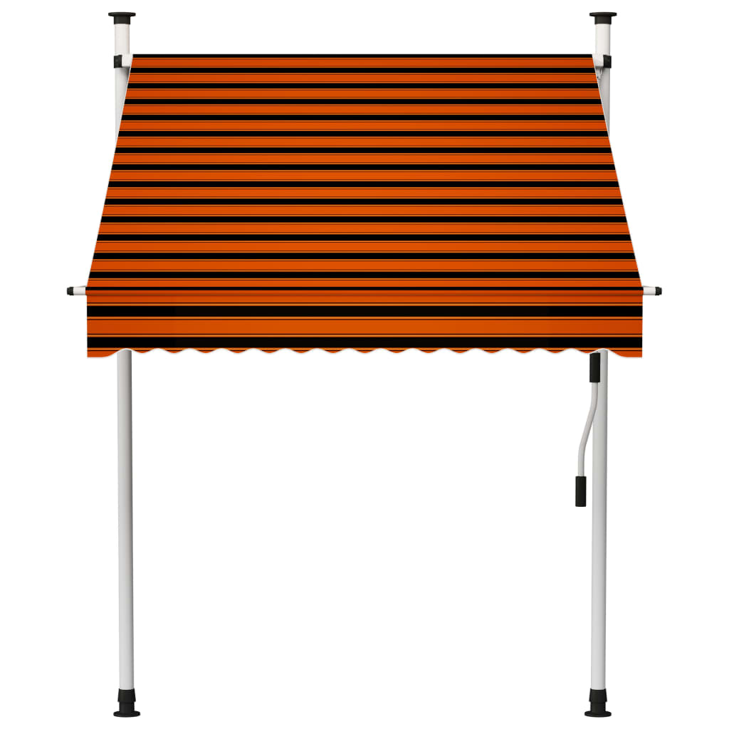 Vidaxl luifel handmatig uittrekbaar 150 cm oranje en bruin