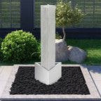 Vidaxl tuinfontein 37,7x32,6x110 cm roestvrij staal zilverkleurig