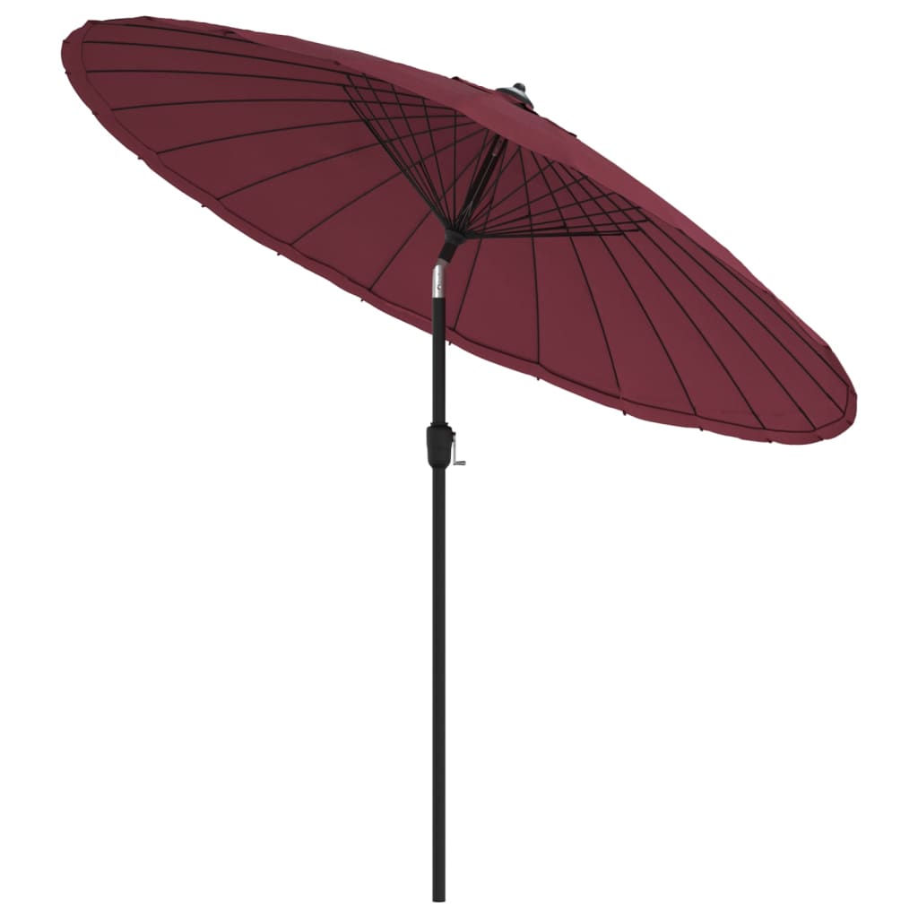 VidaXL Parasol met aluminium paal 270 cm bordeauxrood