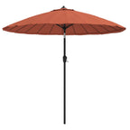 Vidaxl parasol met aluminium paal 270 cm terracottakleurig