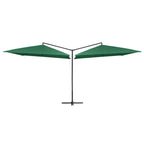 Vidaxl parasol dubbel met stalen paal 250x250 cm groen