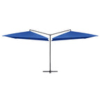 VidaXL Parasol dubbel met stalen paal 250x250 cm azuurblauw