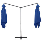 VidaXL Parasol dubbel met stalen paal 250x250 cm azuurblauw