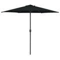 Vidaxl parasol met aluminium paal 270x246 cm zwart