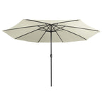 VidaXL Parasol met metalen paal 390 cm zandwit
