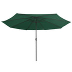 Vidaxl parasol met metalen paal 390 cm groen