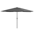 Vidaxl parasol met metalen paal 390 cm antracietkleurig