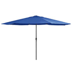 Vidaxl parasol met metalen paal 390 cm azuurblauw
