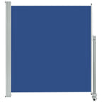 Vidaxl tuinscherm uittrekbaar 140x300 cm blauw