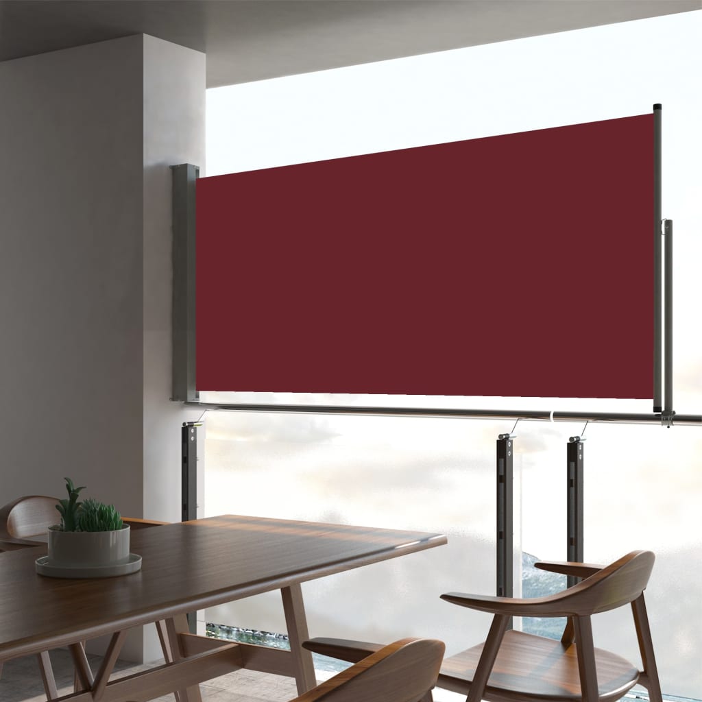 Vidaxl tuinscherm uittrekbaar 60x300 cm rood