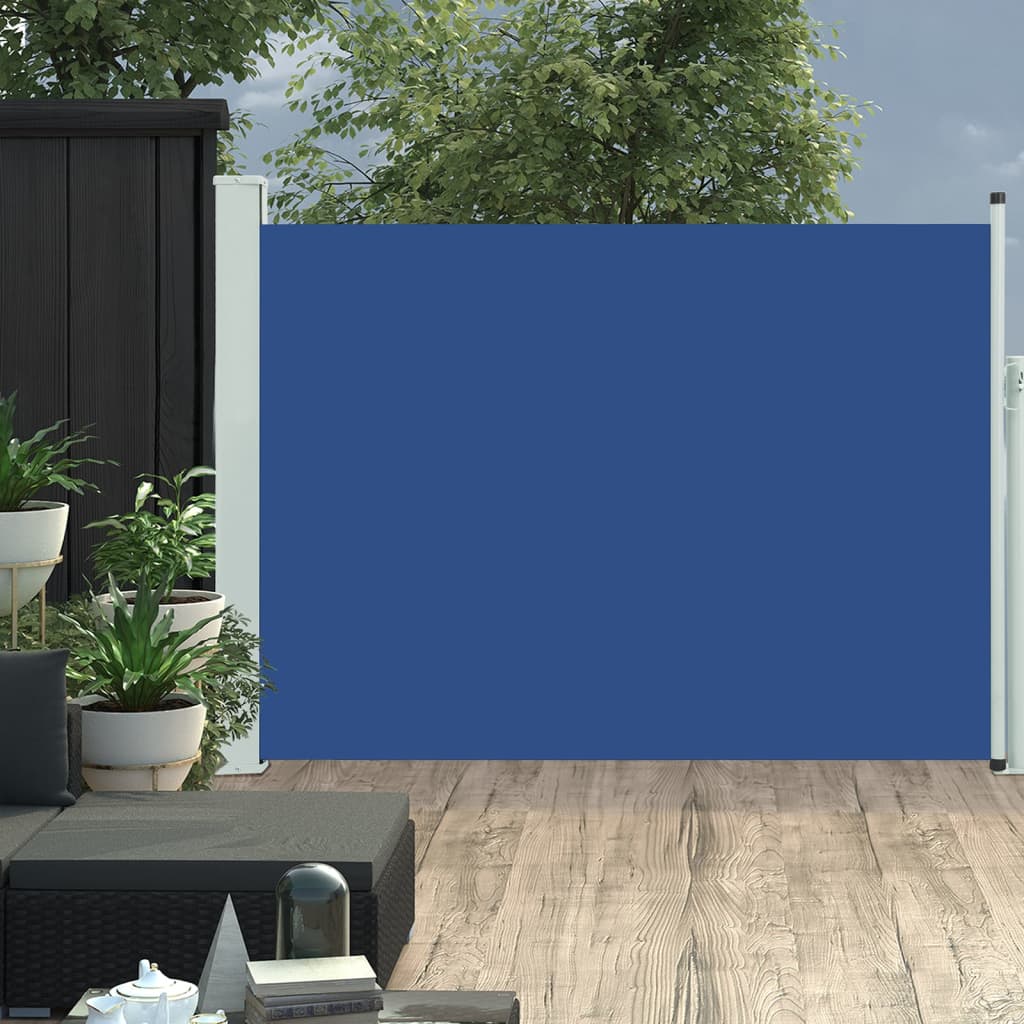 VidaXL Tuinscherm uittrekbaar 100x500 cm blauw