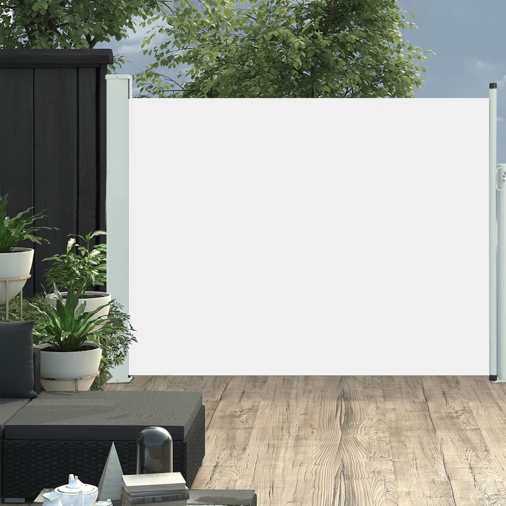 Vidaxl tuinscherm uittrekbaar 140x500 cm crème