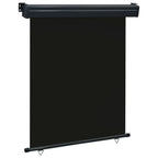 Vidaxl balkonscherm 145x250 cm zwart