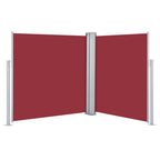 Vidaxl windscherm uittrekbaar 140x600 cm rood