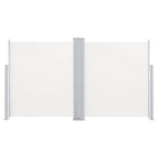 Vidaxl tuinscherm uittrekbaar dubbel 170x600 cm crème