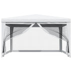 VidaXL Partytent met 4 mesh zijwanden 4x4 m wit
