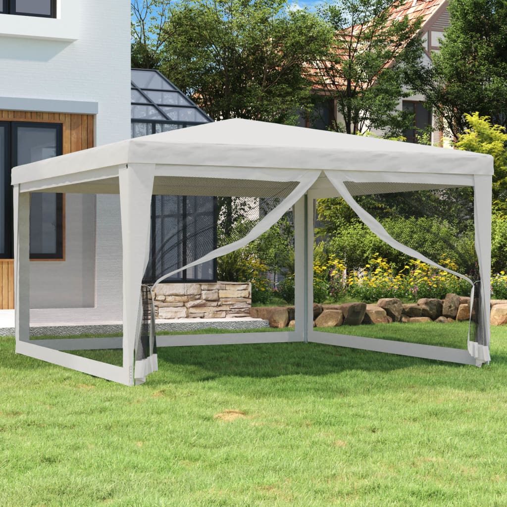 VidaXL Partytent met 4 mesh zijwanden 4x4 m wit