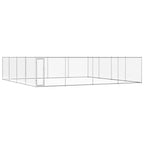 VidaXL Hondenkennel voor buiten 760x760x185 cm gegalvaniseerd staal