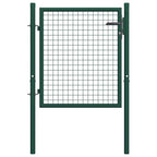Vidaxl hekpoort staal 100x75 cm groen