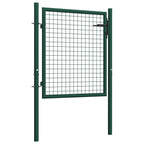 Vidaxl hekpoort staal 100x75 cm groen