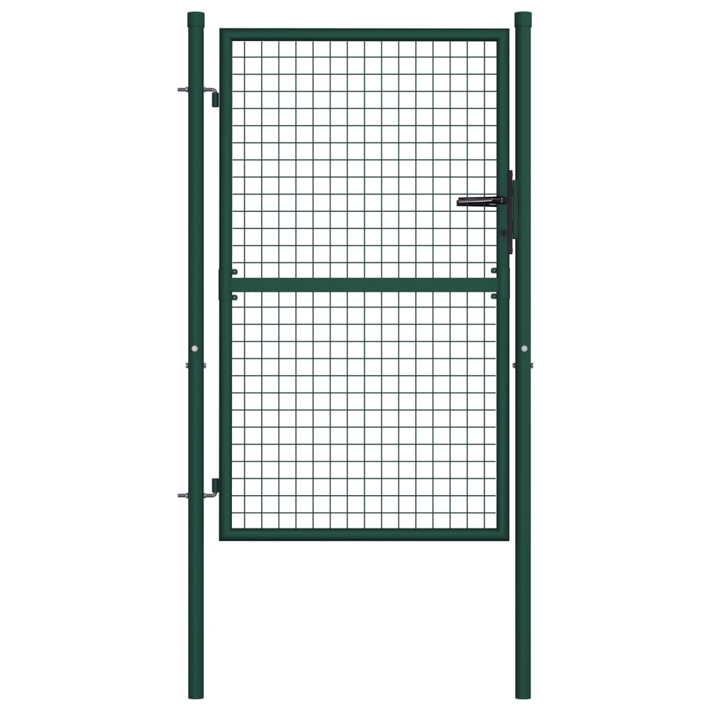 Vidaxl hekpoort staal 100x125 cm groen