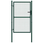 Vidaxl hekpoort staal 100x125 cm groen