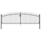 Vidaxl hekpoort dubbele deur met speren bovenkant 400x200 cm