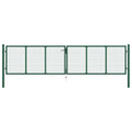 VidaXL Gaaspoort 390x75 cm staal groen