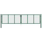 VidaXL Gaaspoort 390x75 cm staal groen