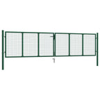 VidaXL Gaaspoort 390x75 cm staal groen
