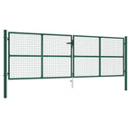 VidaXL Gaaspoort 390x125 cm staal groen