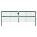 VidaXL Gaaspoort 390x125 cm staal groen