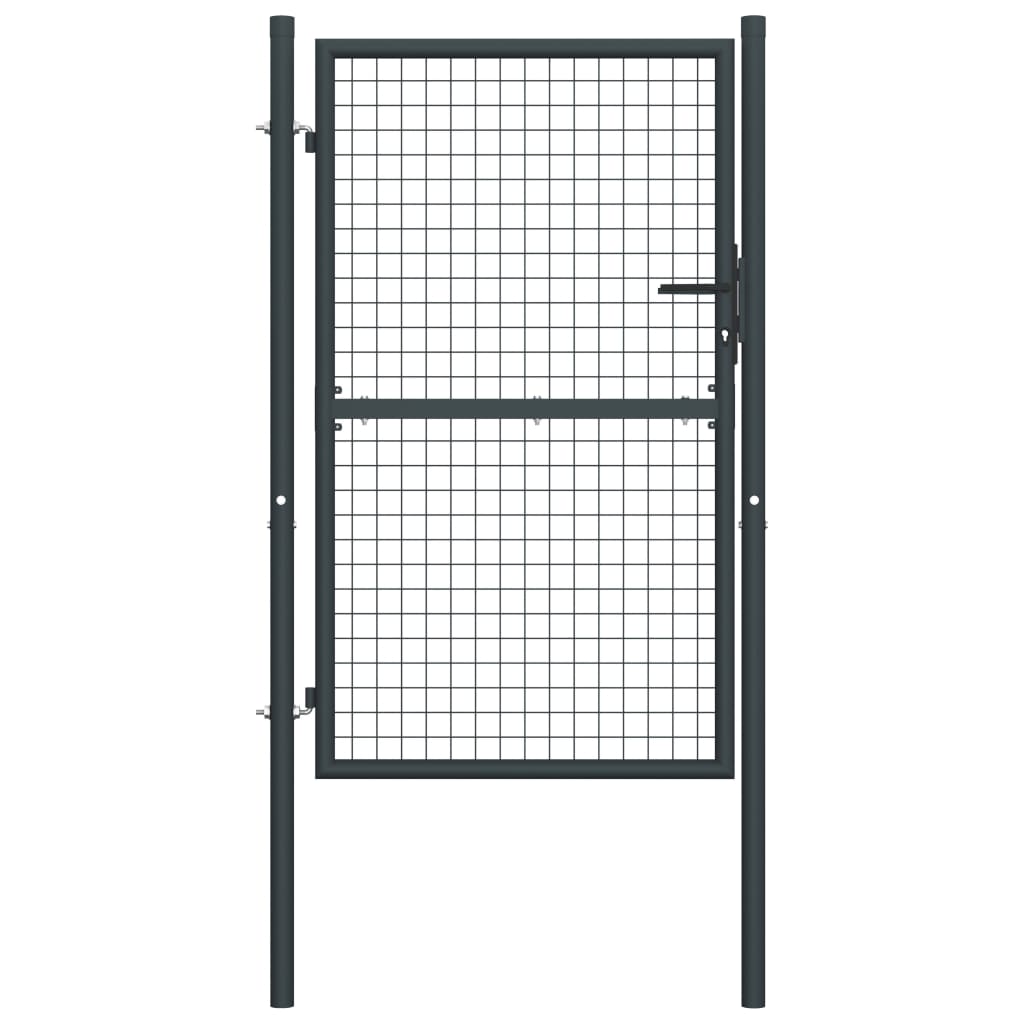 Vidaxl tuinhek van gaas gegalvaniseerd staal 100x200 cm grijs