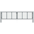 VidaXL Gaaspoort 400x125 cm gegalvaniseerd staal grijs